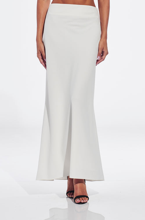 The Sei Crepe Bias Maxi Skirt in Ivory