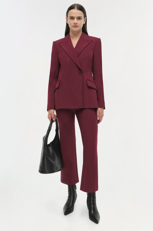 SIMKHAI Surabhi Blazer in Oxblood