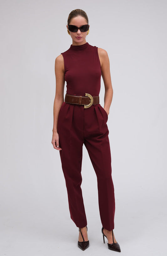 Ronny Kobo Ronny Tuxedo Trousers in Oxblood