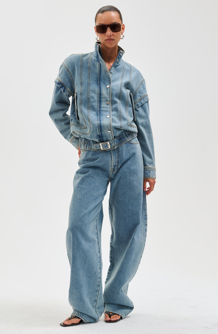 Ronny Kobo Marseille Pants in Light Wash Denim