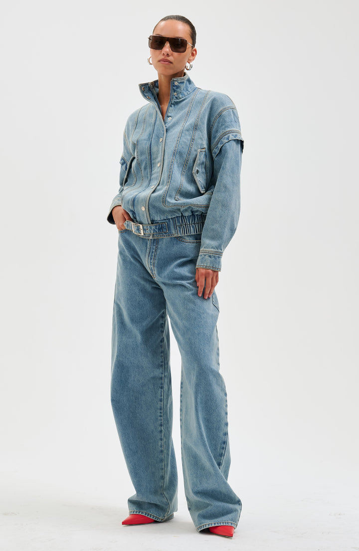 Ronny Kobo Marseille Pants in Light Wash Denim