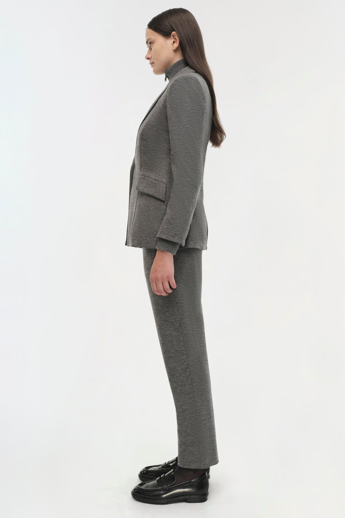 SIMKHAI Auden Blazer in Warm Gray