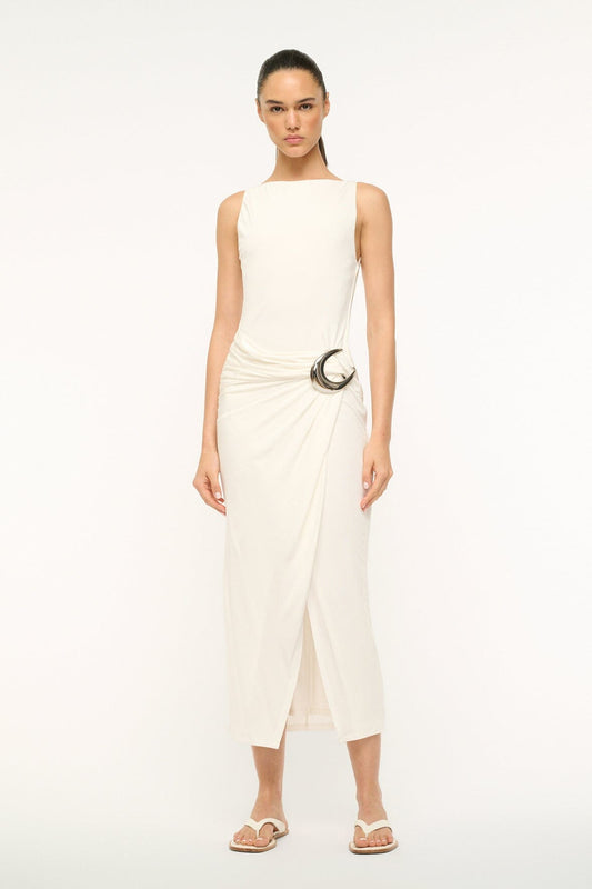 STAUD Talia Dress in Ivory