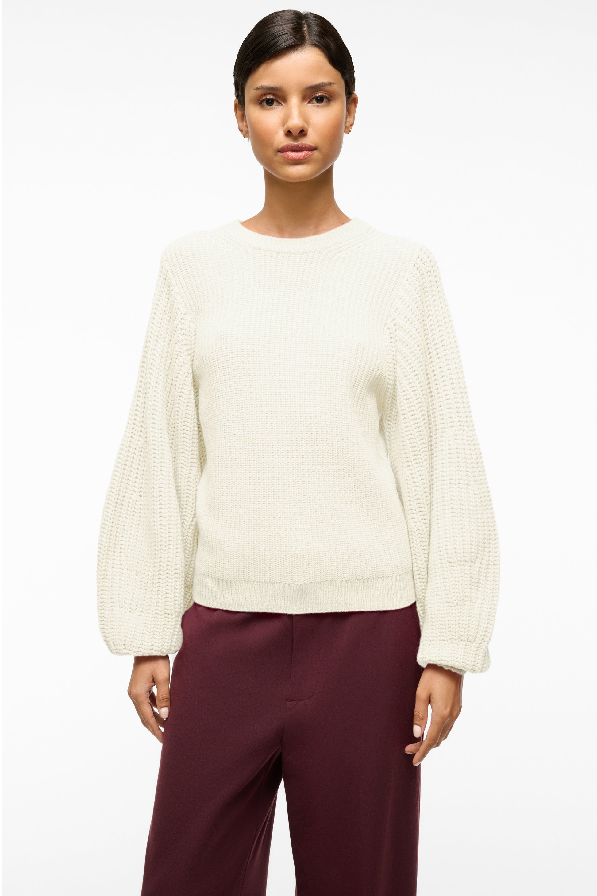 STAUD Aura Sweater in Ivory