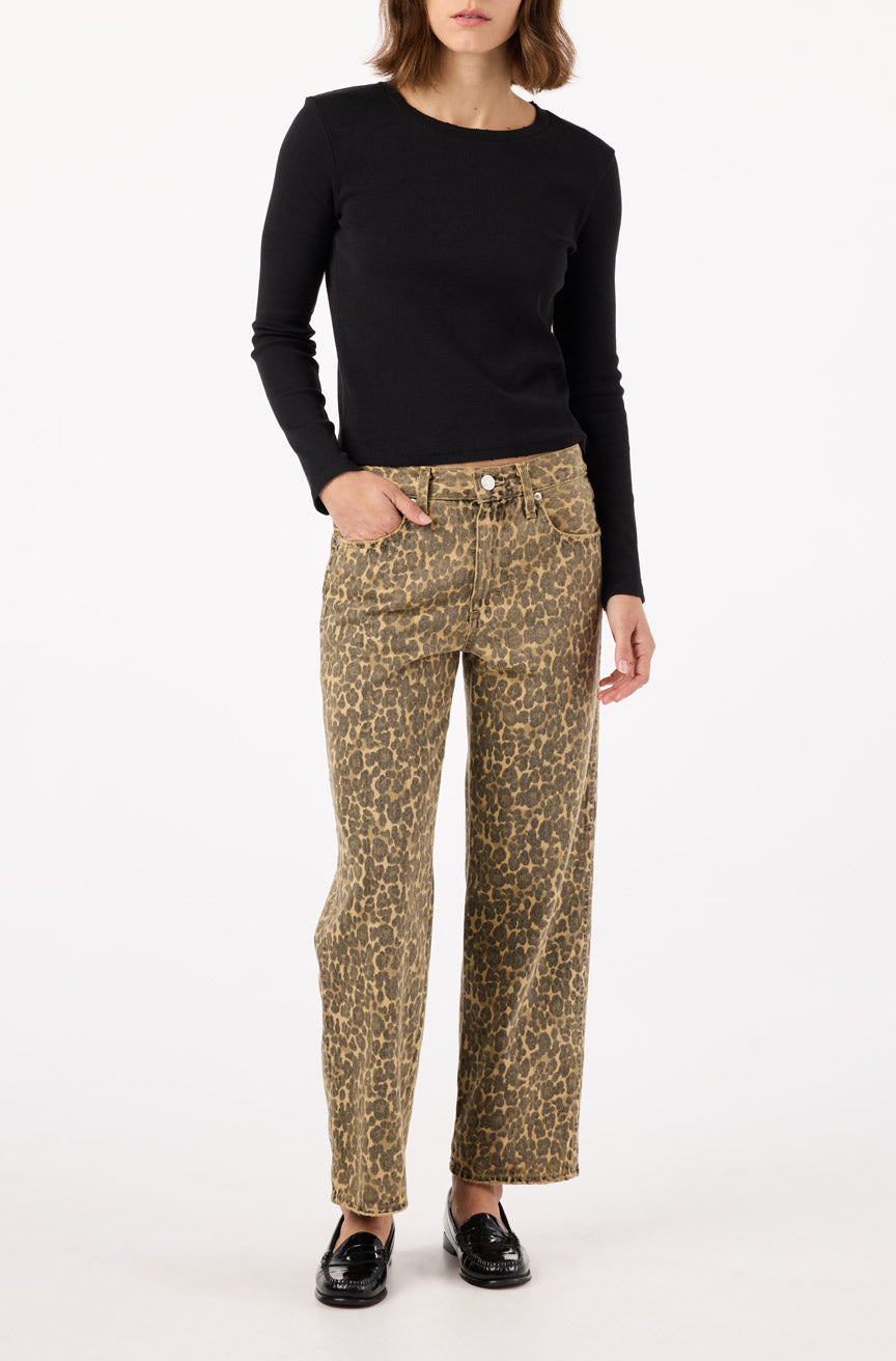 AMO Denim Billie Jeans in Leopard