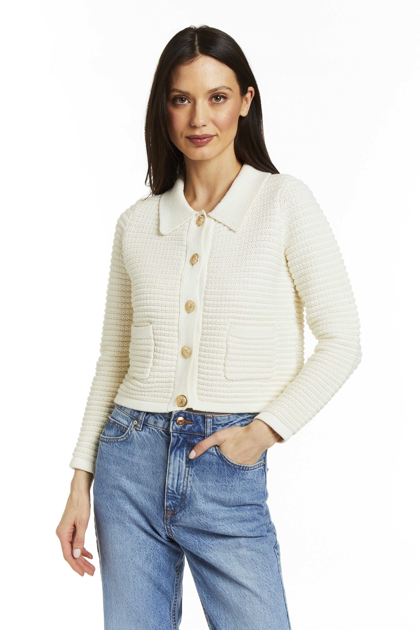 Dalia Knit Button-Down Shirt