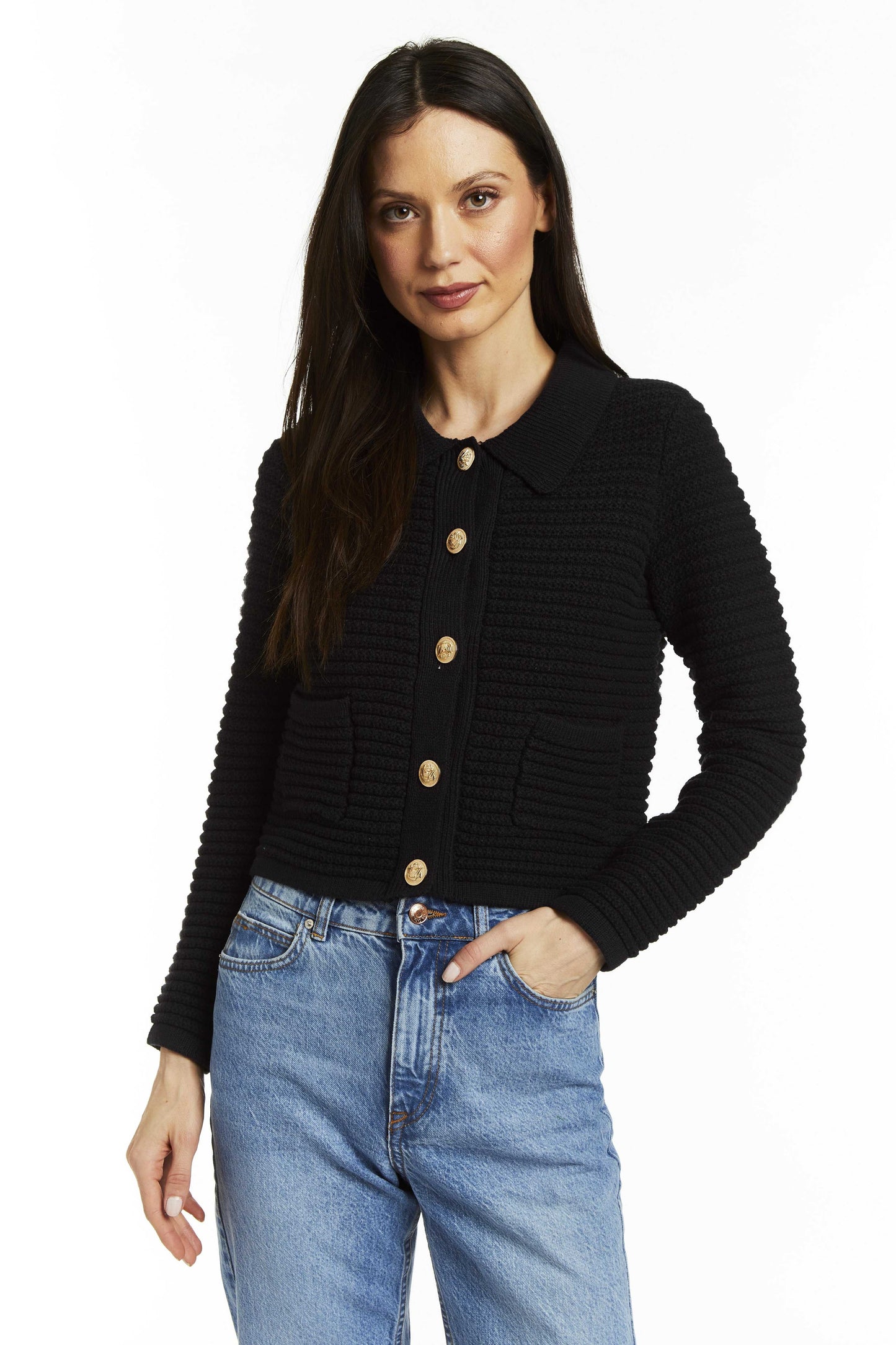 Dalia Knit Button-Down Shirt