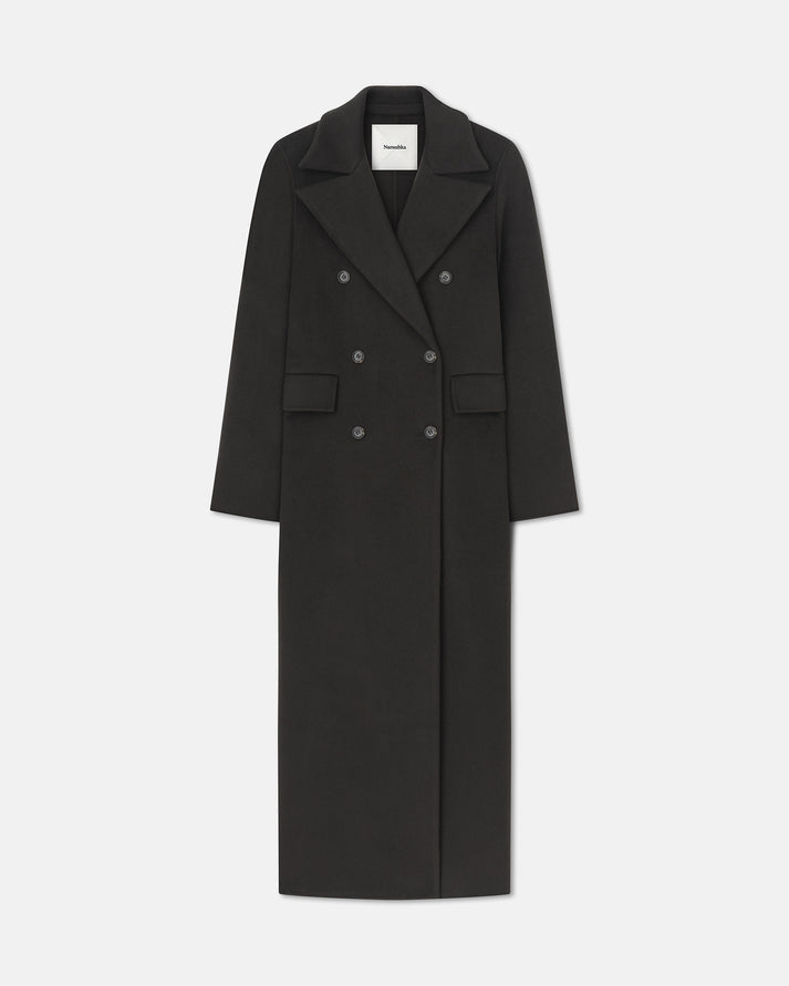 Damira Double Wool And Silk Coat