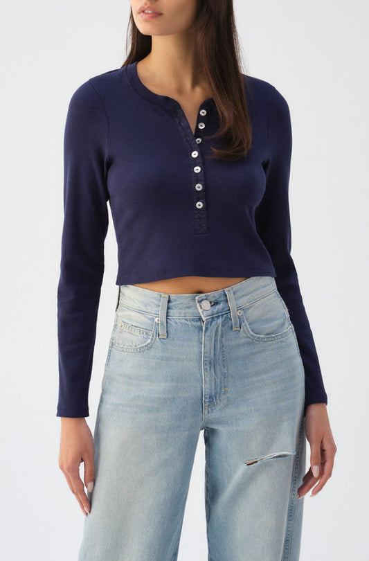 AMO Denim Sassy Henley in Neptune