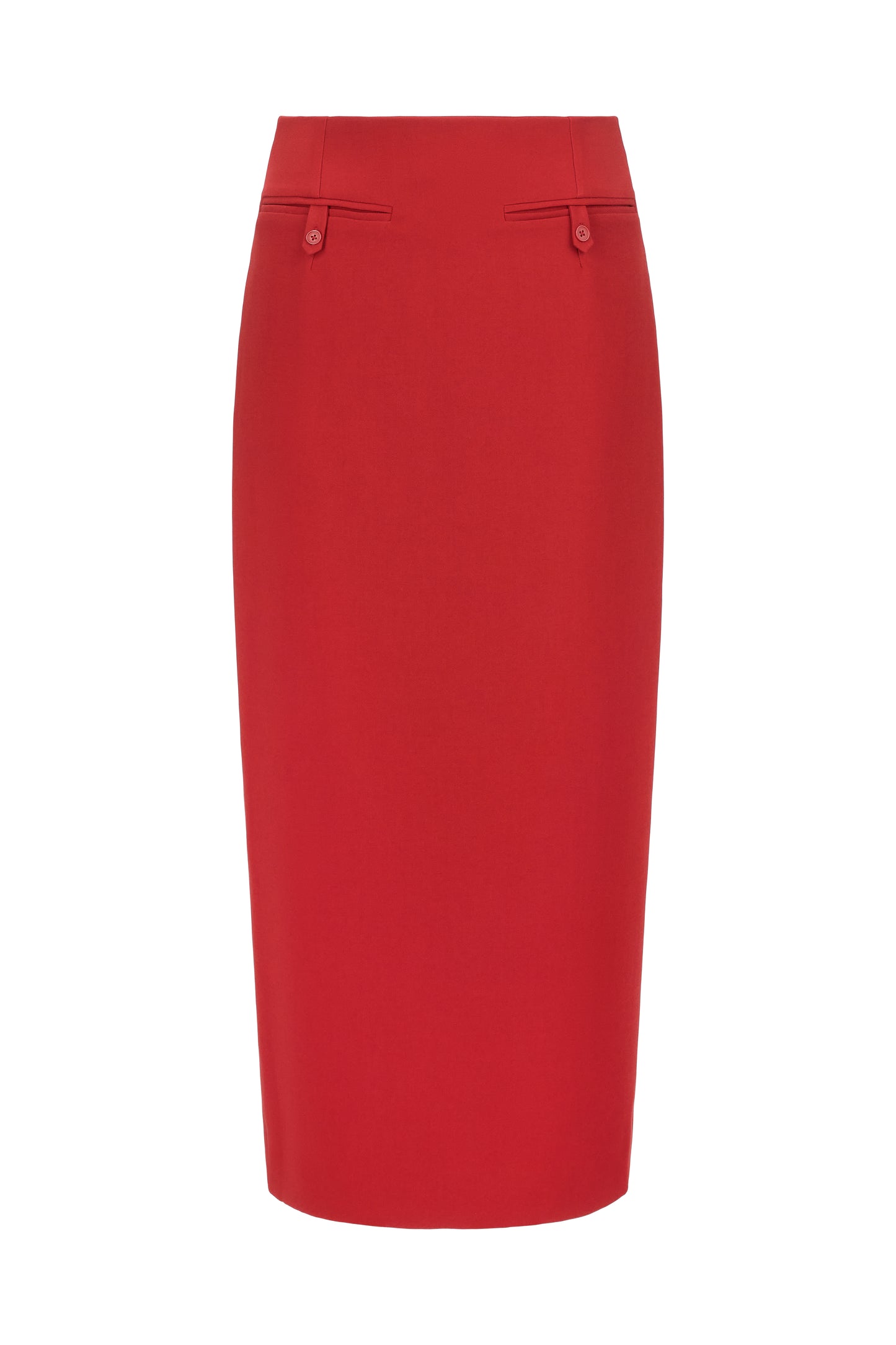 STAUD Smith Skirt in Rouge Red