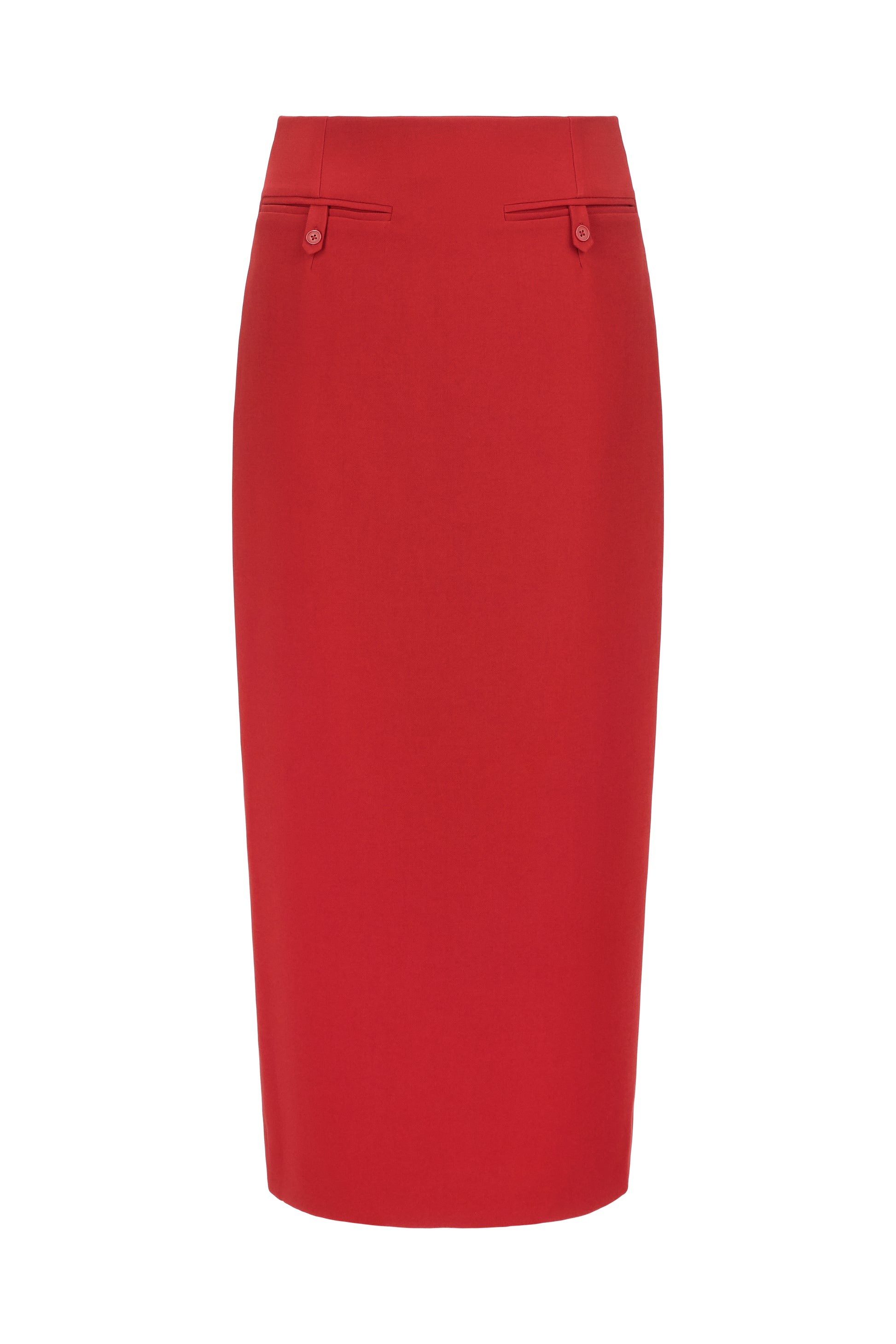 STAUD Smith Skirt in Rouge Red