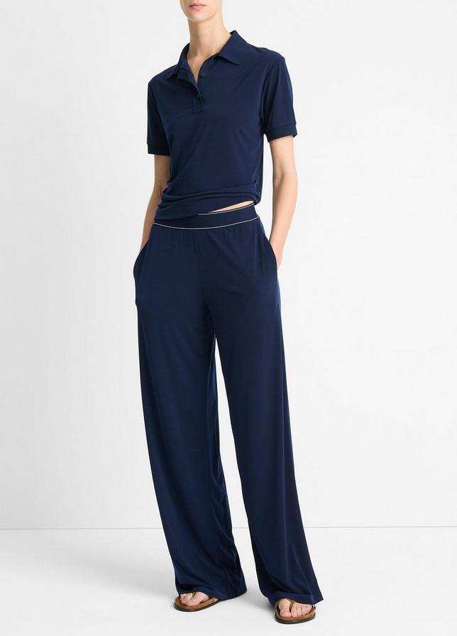 Vince. Stretch-Jersey Pull-On Pant in Navy