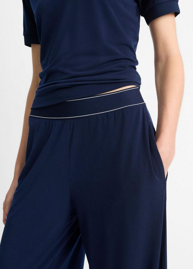 Vince. Stretch-Jersey Pull-On Pant in Navy