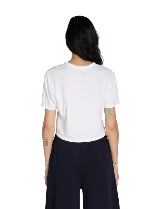 Les Tien May Crop Tee in White