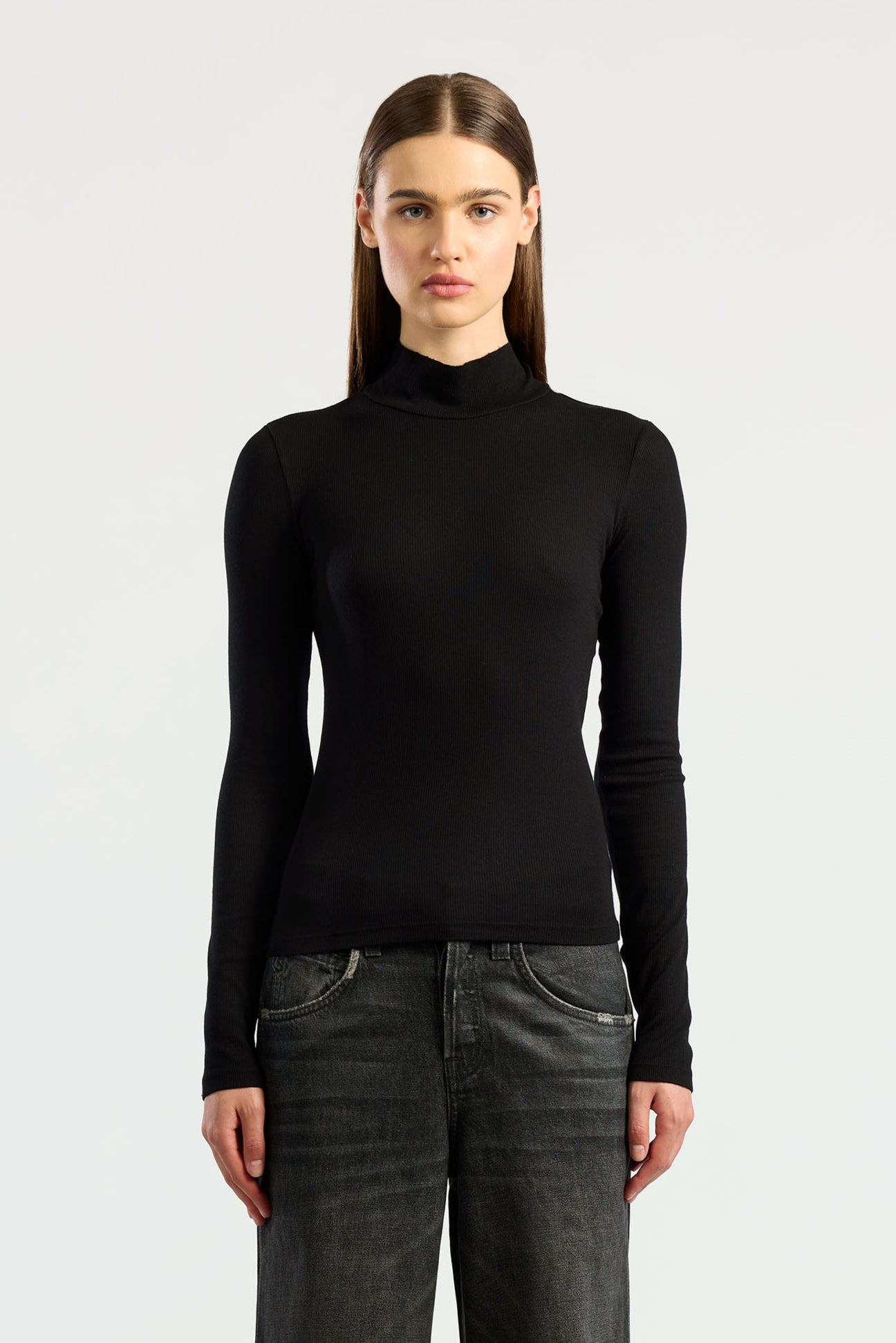 Cotton Citizen Verona Turtleneck in Jet Black