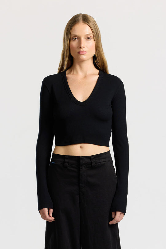 Verona Crop U Neck Shirt