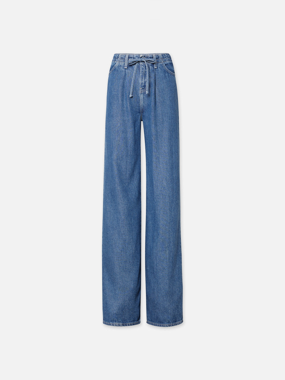 Drawstring Wide Leg Jeans